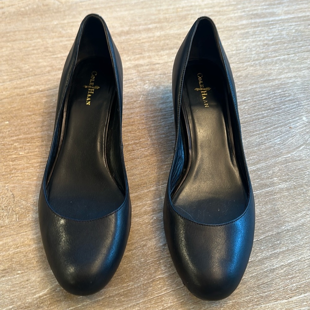 Ladies Black 8.5 Cole Haan Wedges.  In very nice condition.  Barely worn